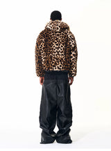 Men's Reversible Quilted Leopard Leather Jacket