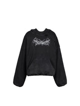 Distressed Printed Hellbound Wing Hoodie