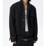 Wool Blend Quilted Short Jacket
