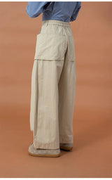 Men's Curved Wide Leg Cargo Pants