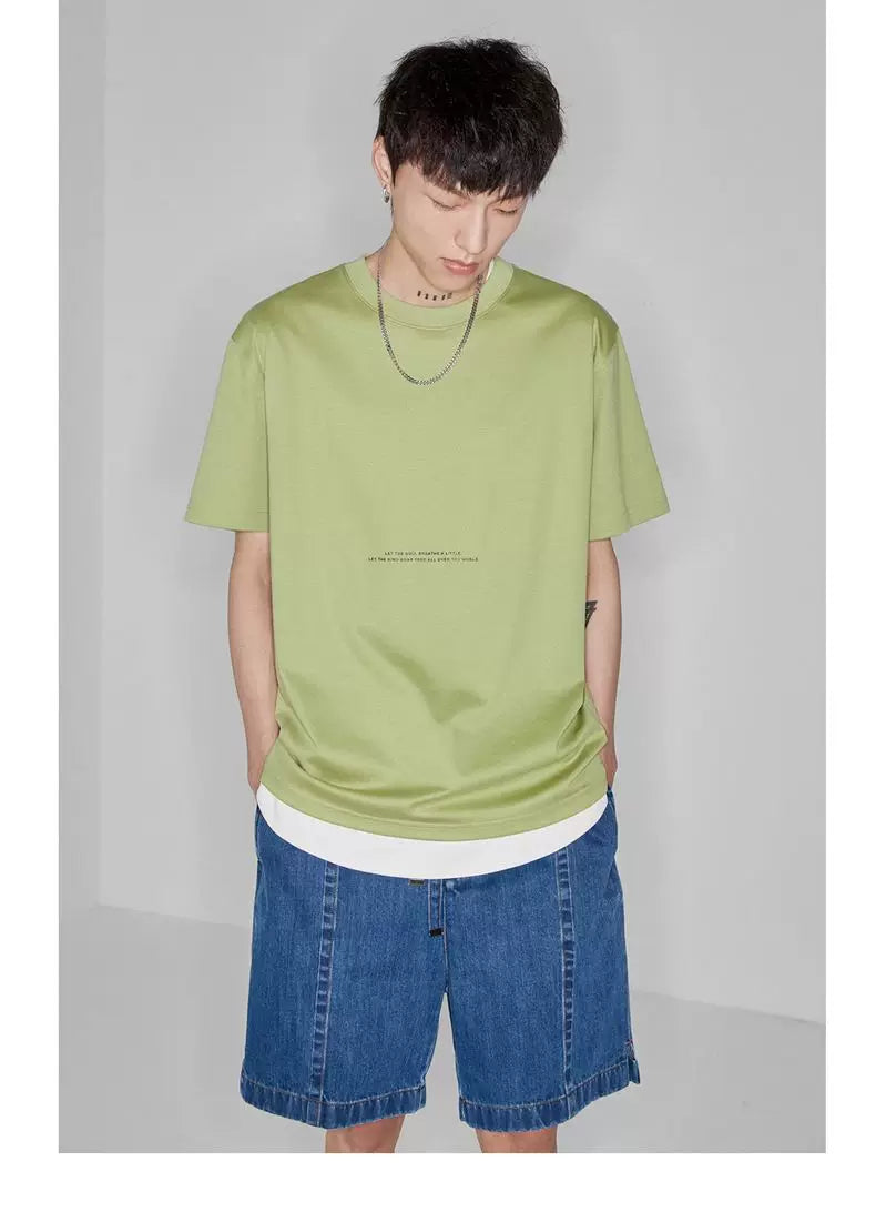 Double-sided Color-block Printed Pima Cotton Tee