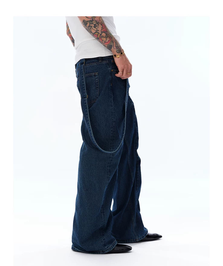 Men's Flare Denim Overalls