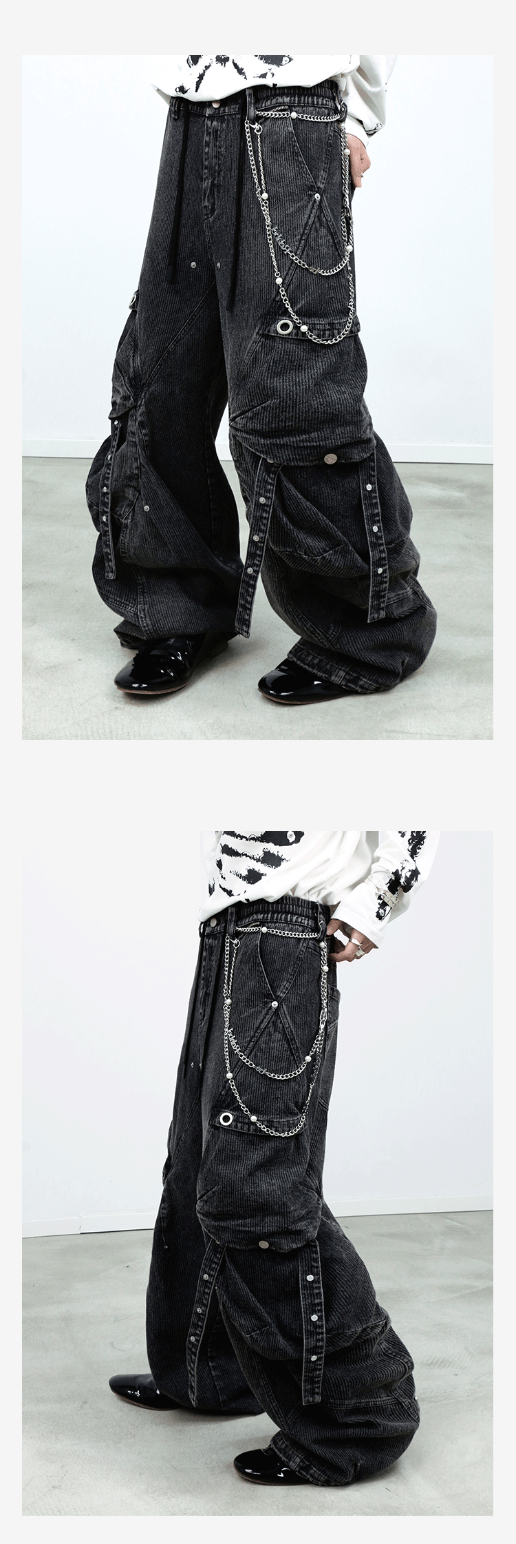 Pearl Segmented Letter Pants Chain