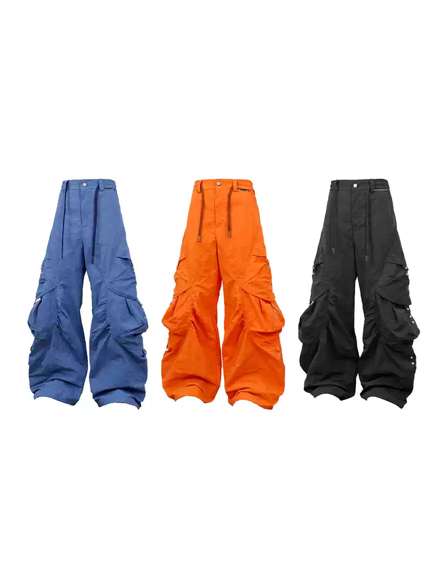 Skin-Friendly Waterproof Multi-Pocket Nylon Casual Pants
