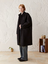 Men's Loose Long Collared Wool Coat