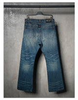 Dark Ice Blue Wash Straight Jeans