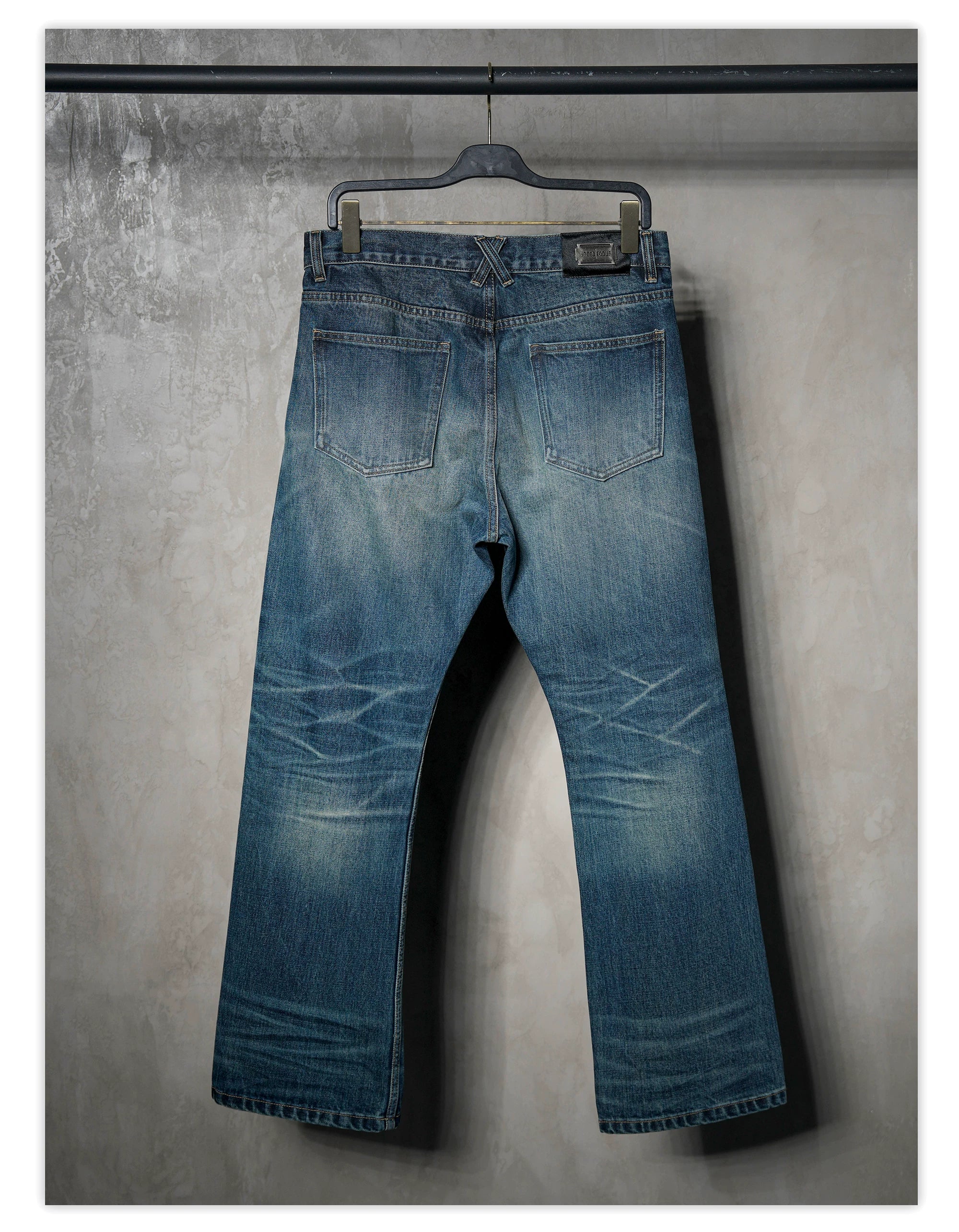Dark Ice Blue Wash Straight Jeans