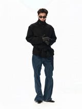 100% Wool Cropped Raglan Coat
