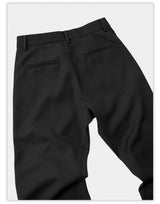 Matte Black Wrinkle-Resistant Dress Pants