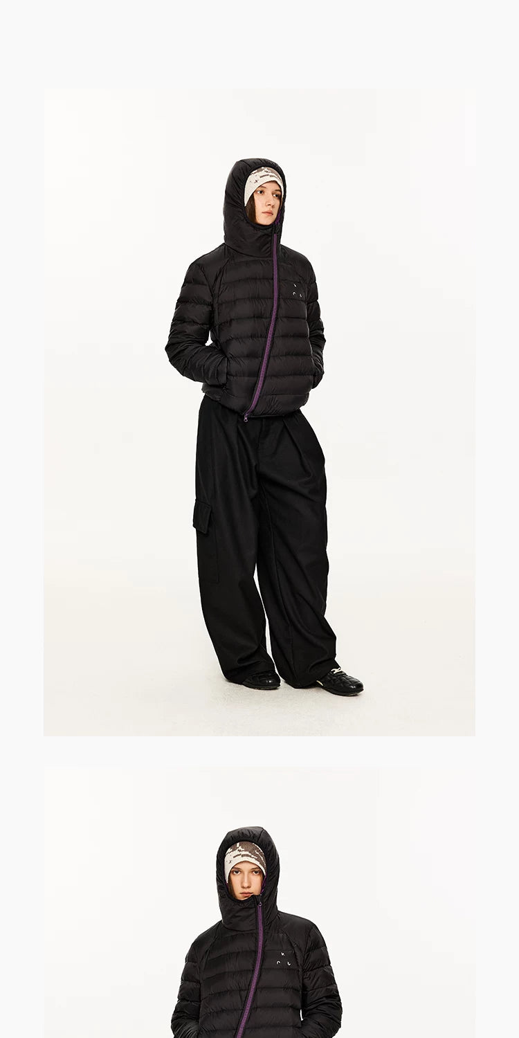 Lightweight Hooded 90% Down Water-repellent Jacket