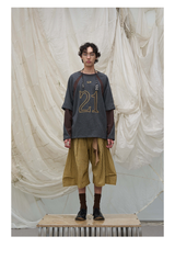 Deconstructed Patchwork Two-in-One T-Shirt