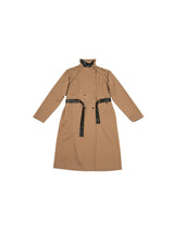 Long Loose Stand Collar Trench Coats