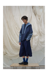Detachable Hood Layered Plaid Shirt