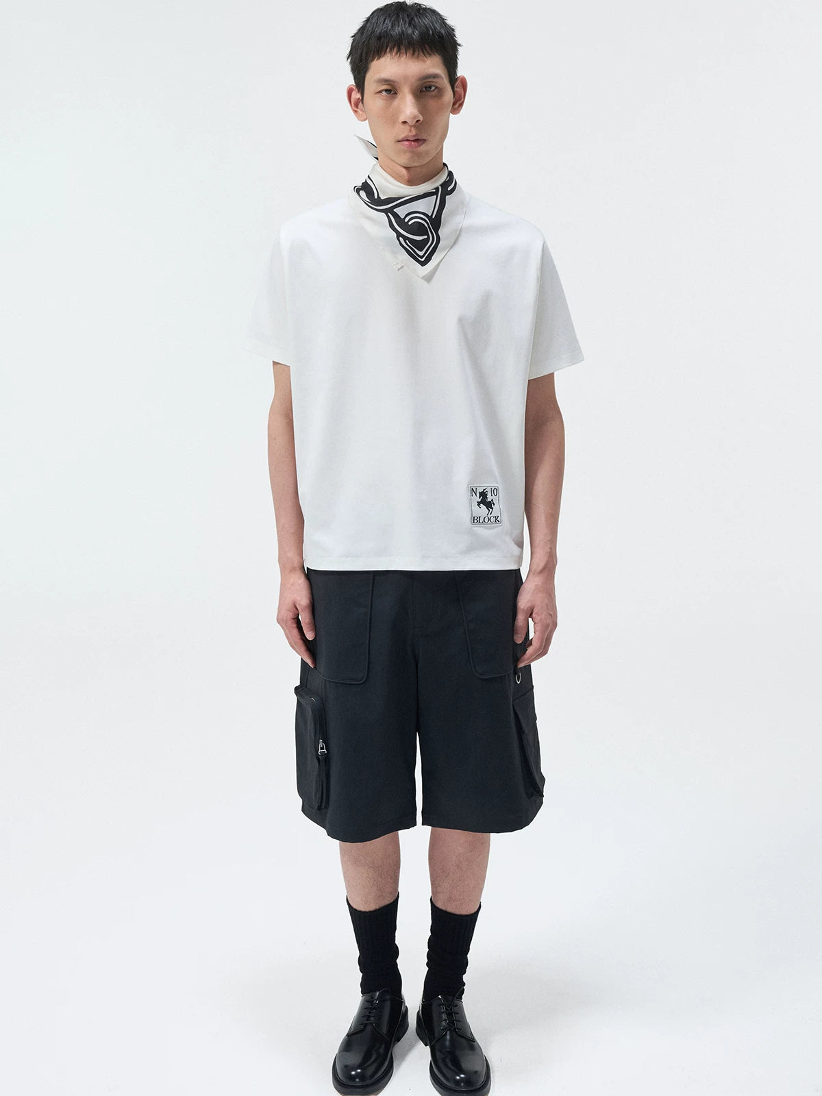 Multi-color Cotton Crew Neck Tees