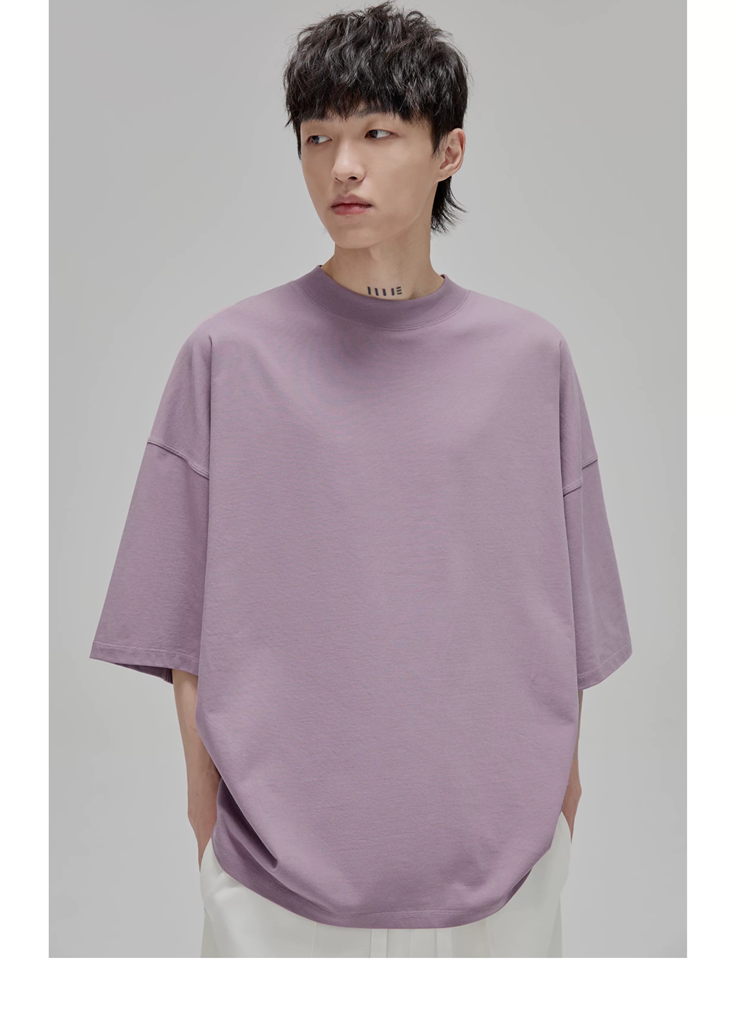 Vintage Ribbed Half Sleeve Tees