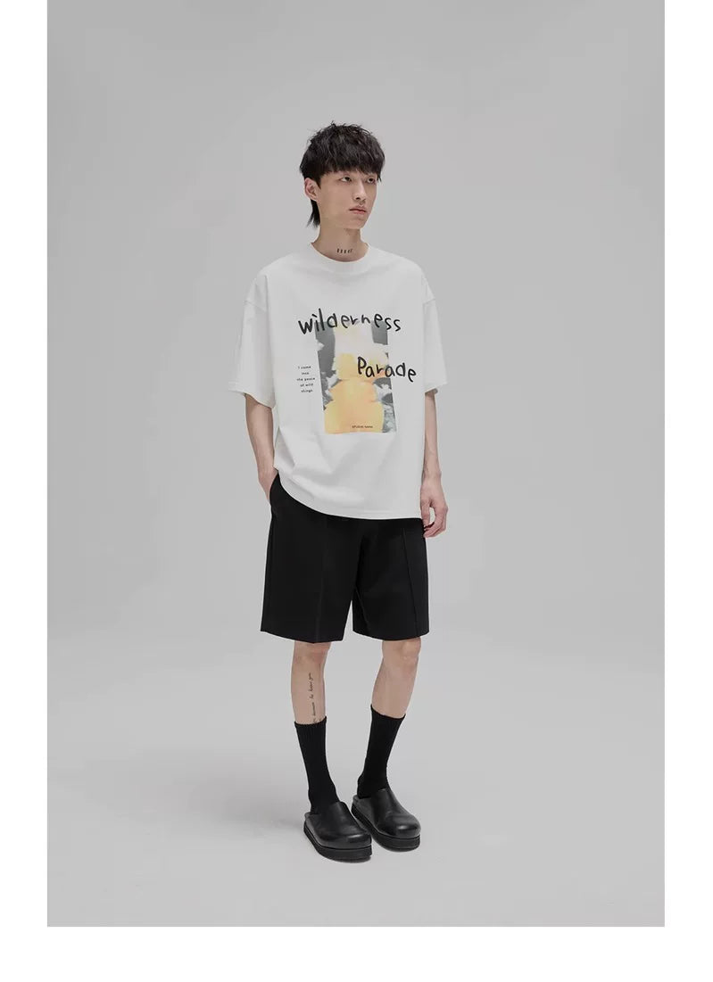 Graffiti Print Double Mercerized Tee