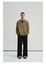 Yak Wool Blend Distressed Knit Cardigan