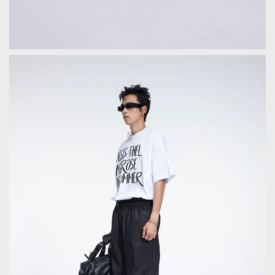Double Pleated Zip Straight Loose Pants