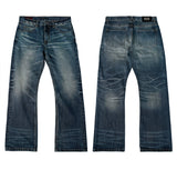 Dark Ice Blue Wash Straight Jeans