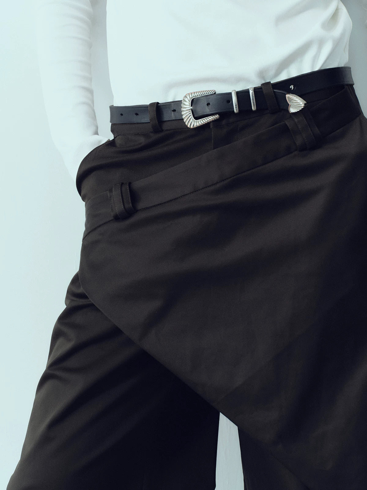 Army Green Dual Waist Casual Pants