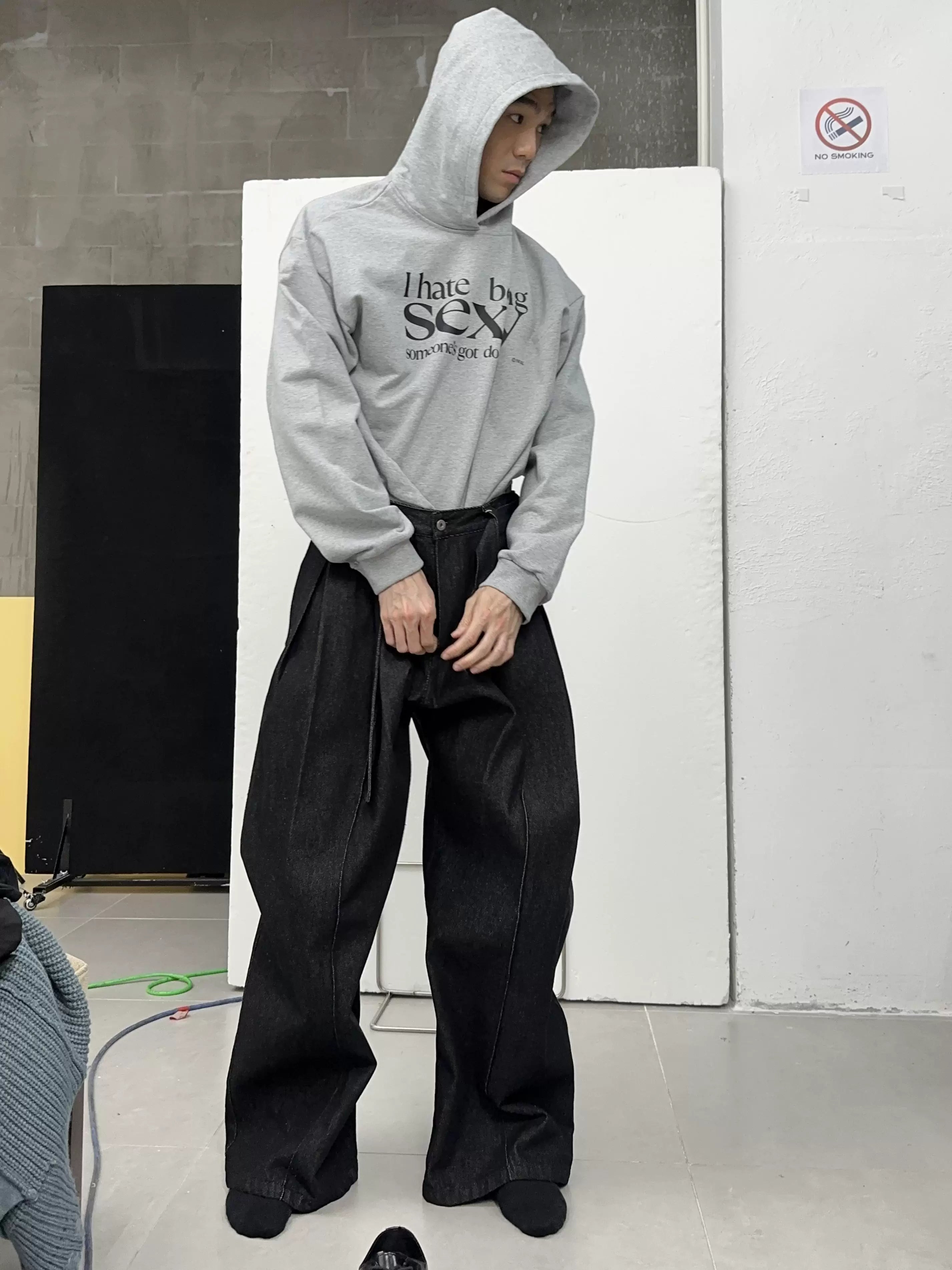 Loose Raw Hemp Denim Jeans