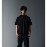 Short Sleeve Mock Neck Zip Tee