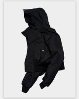 Dark 3M Oversized Hooded Bomber Jacket