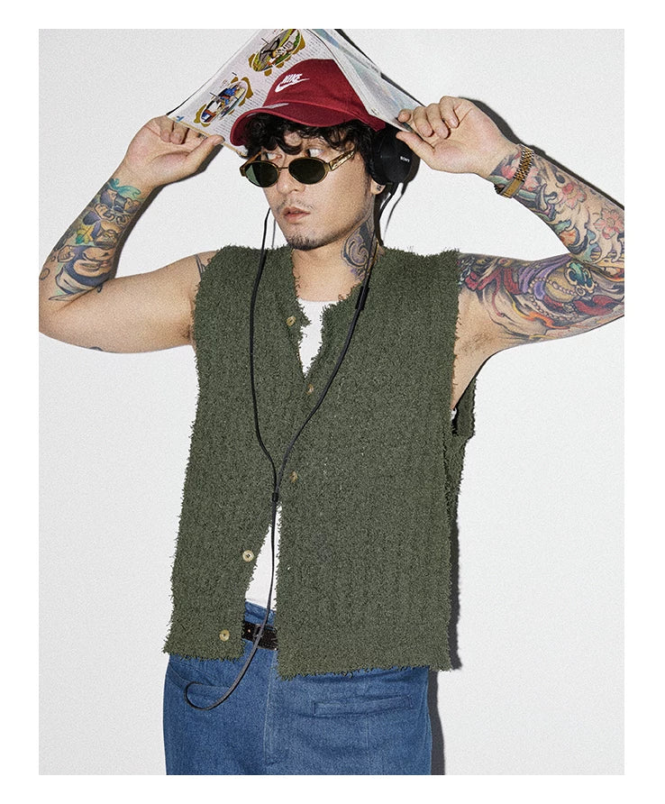 Forest Green Skin-friendly Knit Vest