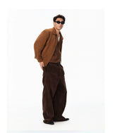Imported Corduroy Wide Leg Straight Pants