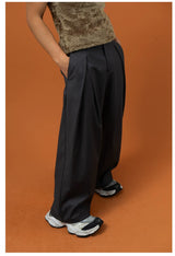 Men's Pleated Wide Leg Dress Pants