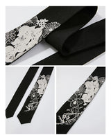 8cm Wide Preserved Flower Print Tie
