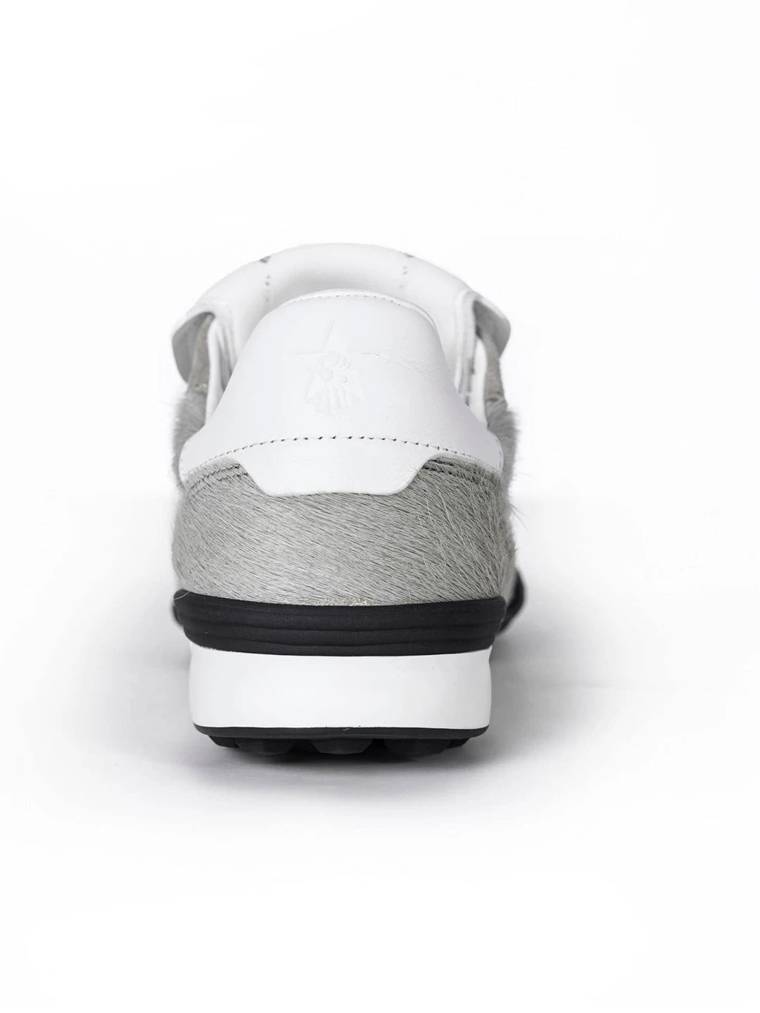 Gray Horsehair Platform Sneakers