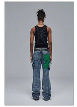 Skeleton Print Ribbed Tank Top