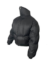 Men's Black Cross Armoured Down Coat