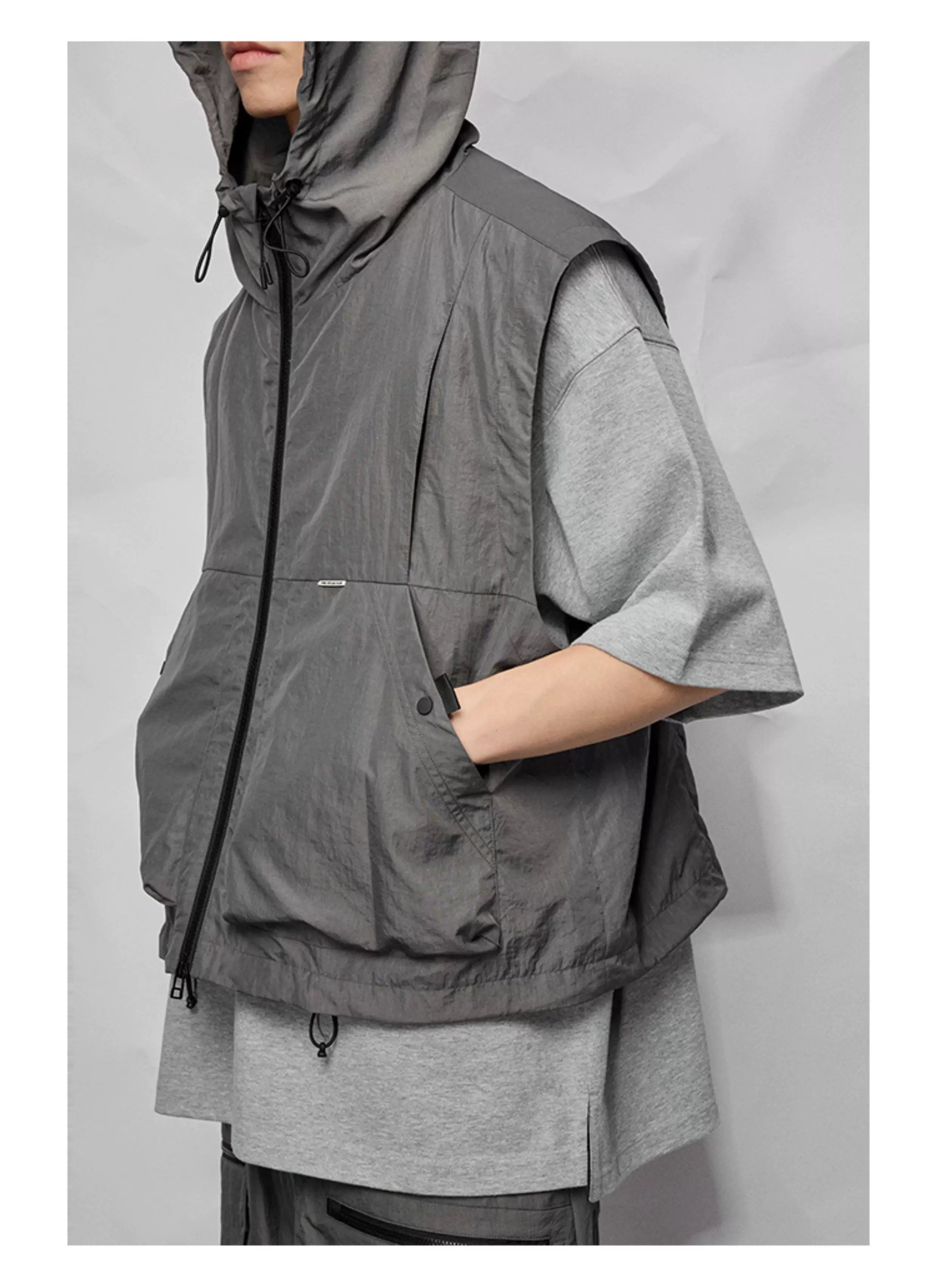 Double Pocket Split Hem Loose Tee