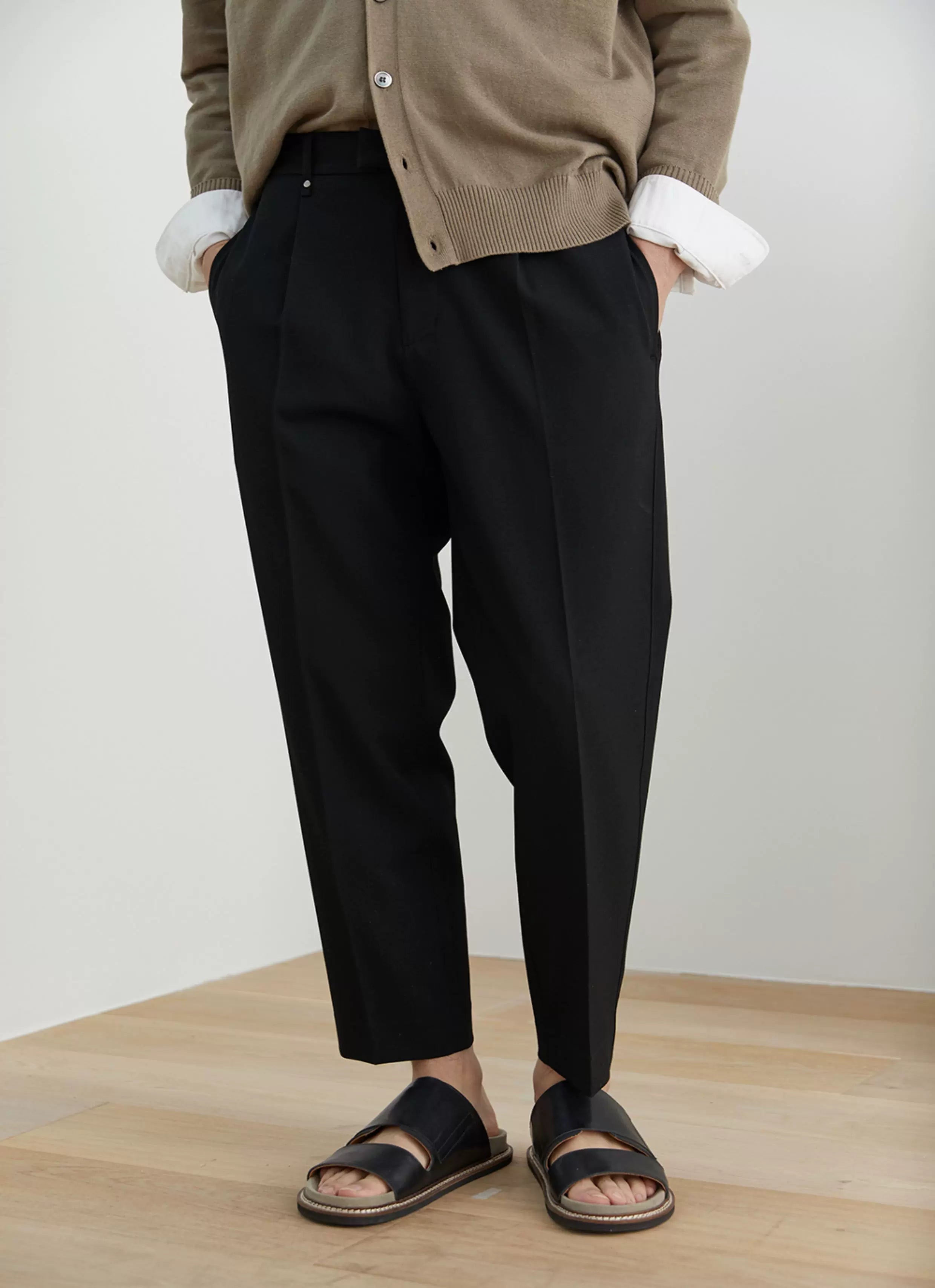 Elastic Waist Loose Ankle Pants