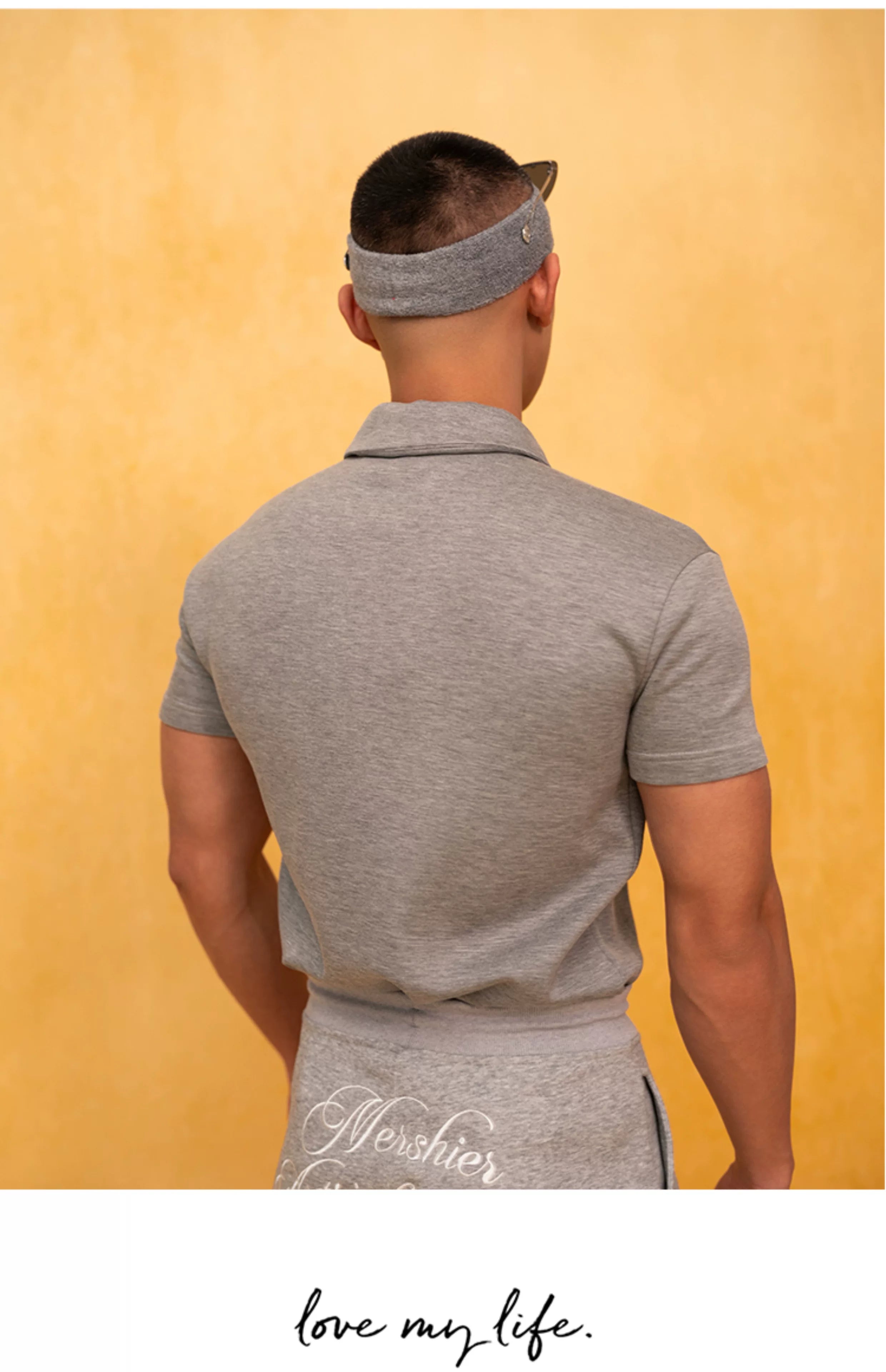 Men's Slim Light Gray Polo Shirt