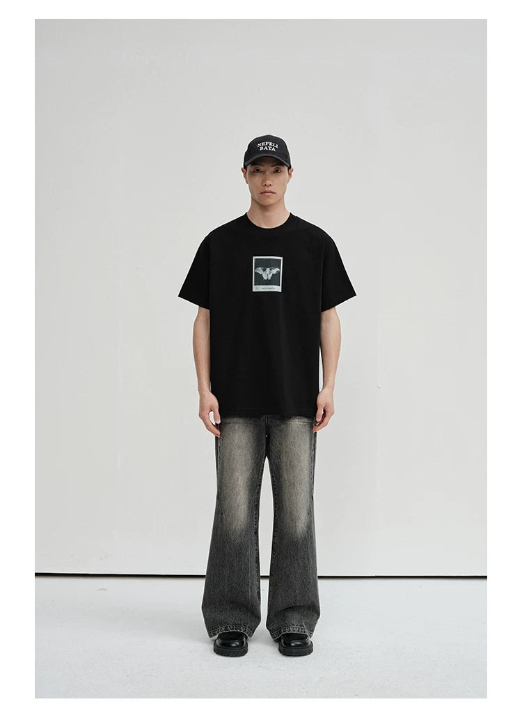 Printed 300G Long-Staple Cotton Short-Sleeve Tee