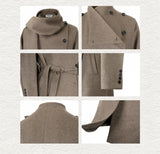 Men's Long Wool Shawl Coat