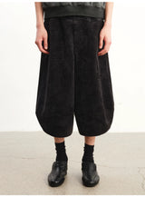 Loose Casual Twill Cropped Shorts