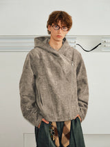Men's Vintage Asymmetric Fleece Jacket
