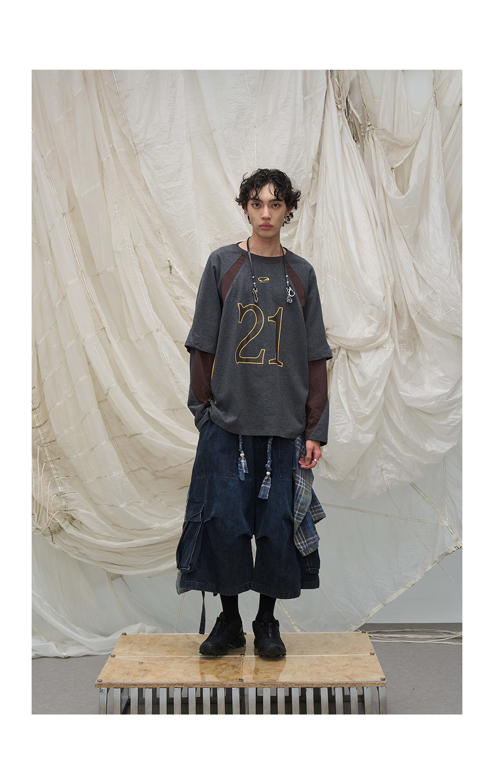 Deconstructed Patchwork Two-in-One T-Shirt