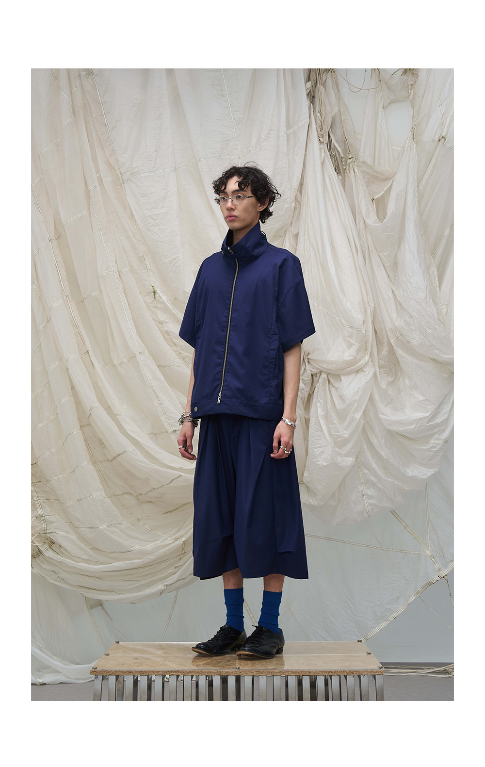 Pleated Draped Cropped Dress Pants