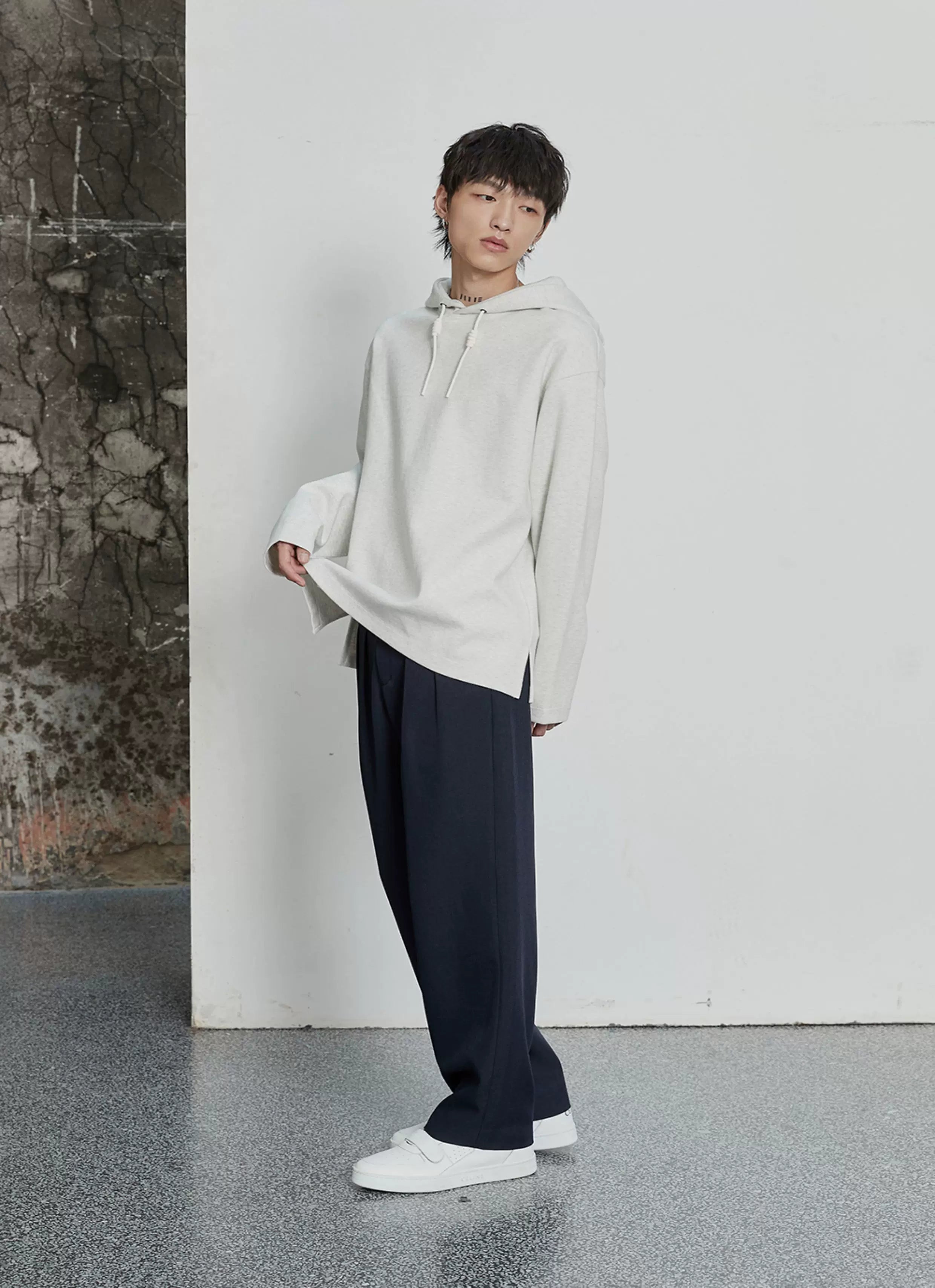 Pleated Wide Leg Suit Pants