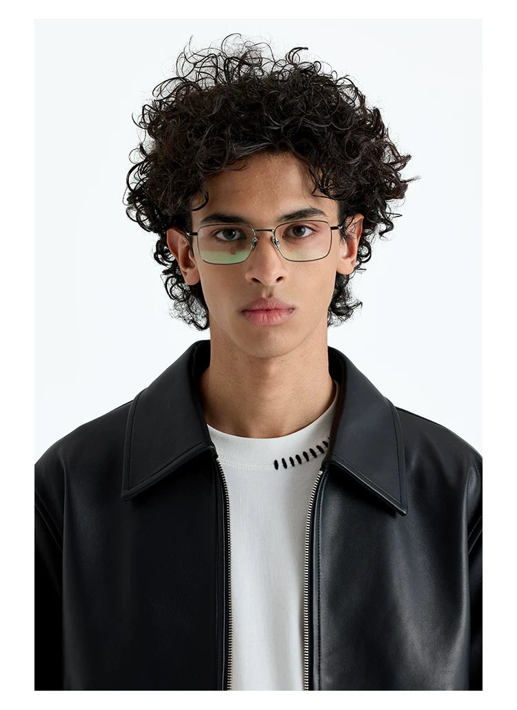 Short Zip Sheepskin Jacket
