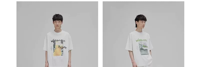 Graffiti Print Double Mercerized Tee