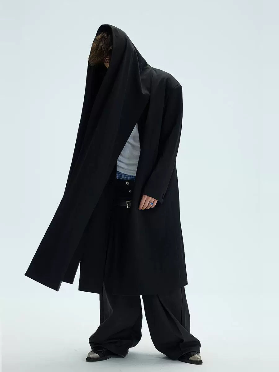 Thick Multi-Wear Hooded Scarf Blazer Coat