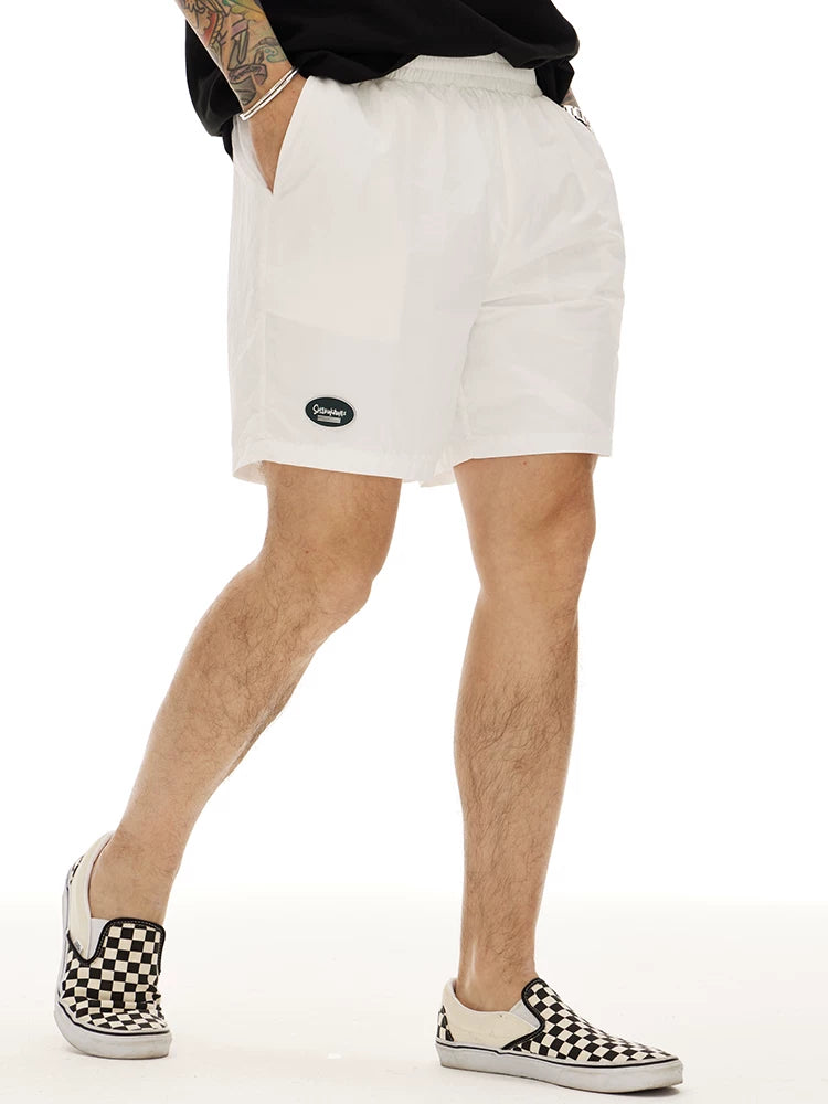 White Quick Dry Mesh Lined Shorts