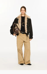 Tip-dyed Toscana PU Harrington Jacket