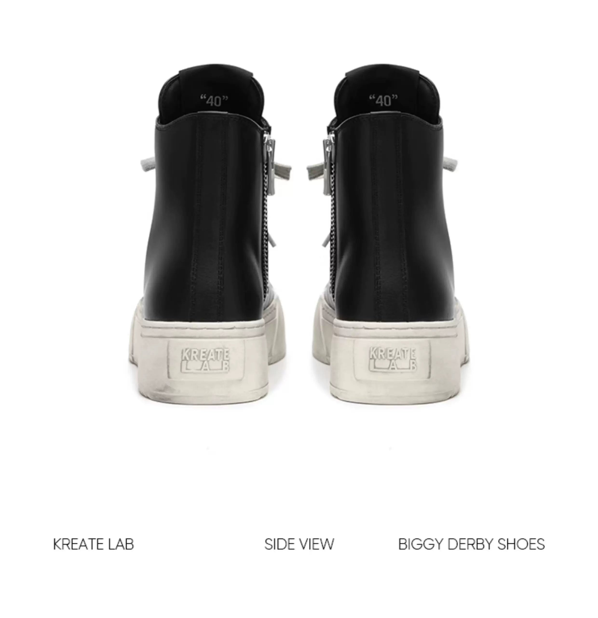 JumboHigh Oreo Distressed High-Top Leather Sneakers